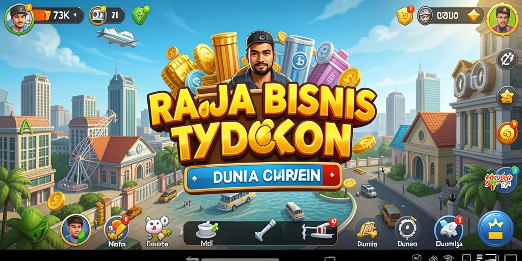 Screenshot gameplay <strong>73K</strong> menampilkan interaksi bisnis yang mendebarkan.