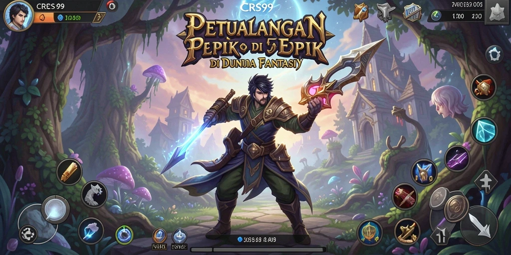 Tangkapan layar menunjukkan aksi seru gameplay RPG CRS99.