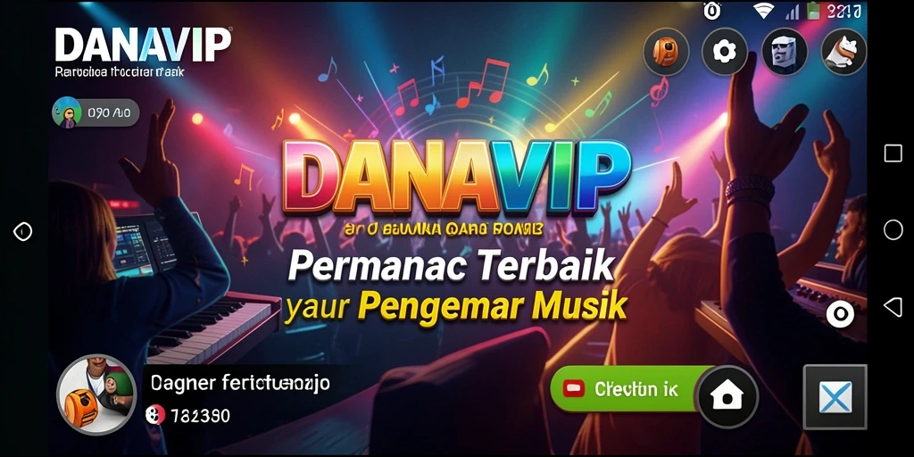 Tampilan gameplay menarik di DANAVIP dengan musik yang menggugah semangat.