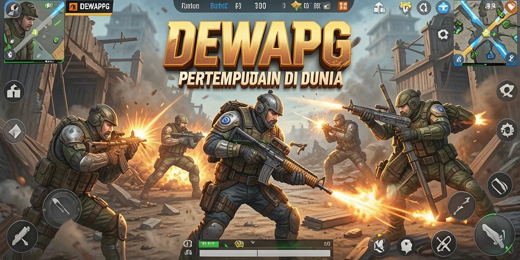 Tampilan gameplay mendebarkan di medan perang DEWAPG.