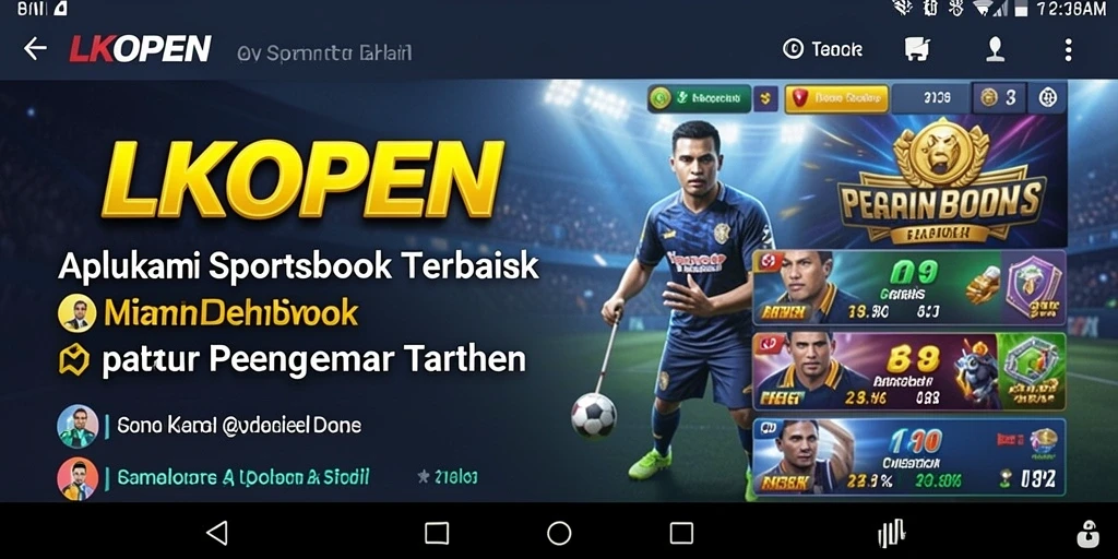 Tampilan gameplay yang menarik dari aplikasi Sportsbook LKOPEN.
