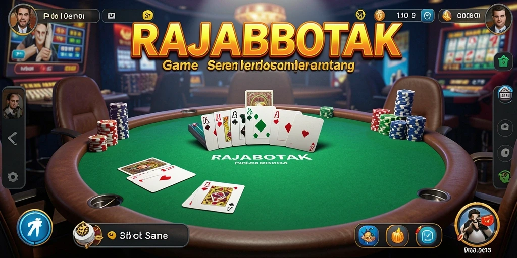 Screenshot gameplay RAJABOTAK yang menunjukkan intensitas permainan Poker.