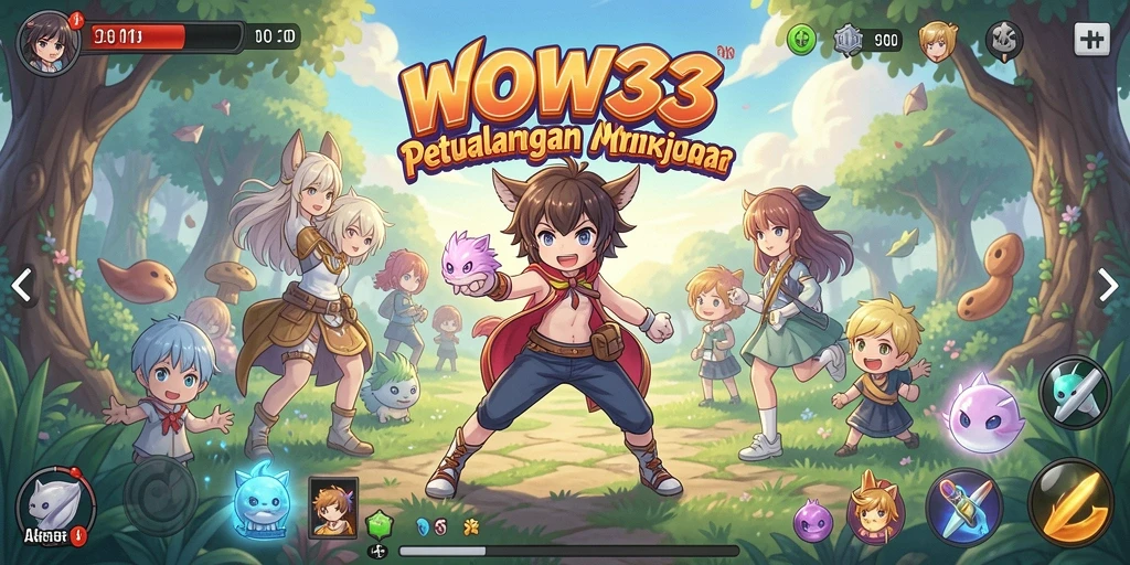Tampilan permainan <strong>WOW33</strong> yang memukau dengan karakter anime.